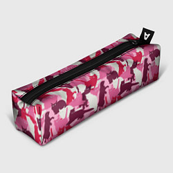 Пенал для ручек Розовый кошачий камуфляж, цвет: 3D-принт