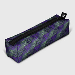 Пенал для ручек Фиолетово-зеленые ромбики, цвет: 3D-принт