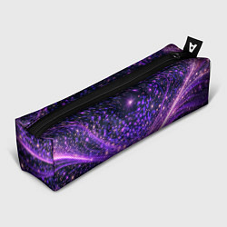 Пенал для ручек Фиолетовые сверкающие абстрактные волны, цвет: 3D-принт