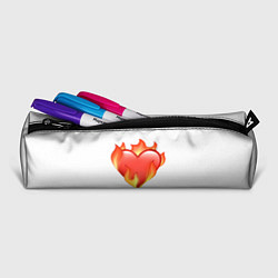 Пенал для ручек Сердце в огне эмодзи, цвет: 3D-принт — фото 2