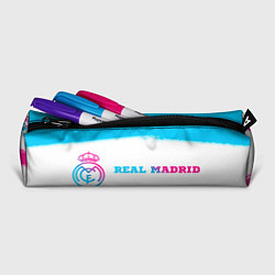 Пенал для ручек Real Madrid neon gradient style по-горизонтали, цвет: 3D-принт — фото 2