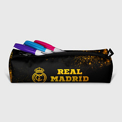 Пенал для ручек Real Madrid - gold gradient по-горизонтали, цвет: 3D-принт — фото 2