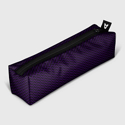 Пенал для ручек Чёрно-фиолетовый ломаные полосы, цвет: 3D-принт