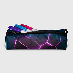 Пенал для ручек Голубые и розовые неоновые плиты в разломе, цвет: 3D-принт — фото 2