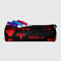 Пенал для ручек Tesla - red gradient по-горизонтали, цвет: 3D-принт — фото 2