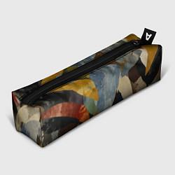 Пенал для ручек Акварельные листья абстракция, цвет: 3D-принт