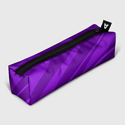 Пенал для ручек Фиолетовый однотонный абстракция с полосой, цвет: 3D-принт