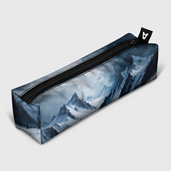 Пенал для ручек Зимний горный пейзаж маслом, цвет: 3D-принт