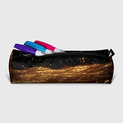 Пенал для ручек Золотистые крупицы на черном, цвет: 3D-принт — фото 2