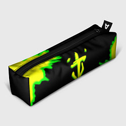 Пенал для ручек Doom огненное лого краски, цвет: 3D-принт