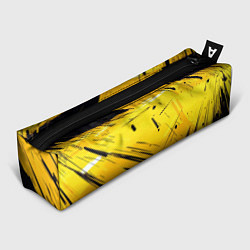 Пенал для ручек Желтая краска на черном фоне, цвет: 3D-принт