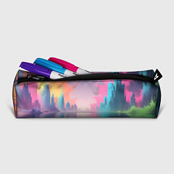 Пенал для ручек Город в розовом тумане, цвет: 3D-принт — фото 2