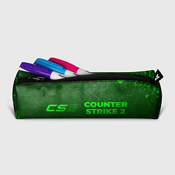 Пенал для ручек Counter Strike 2 - green gradient по-горизонтали, цвет: 3D-принт — фото 2