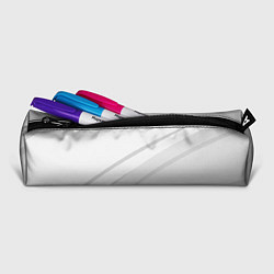 Пенал для ручек Светлый серый текстура с полосой, цвет: 3D-принт — фото 2