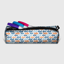 Пенал для ручек Разноцветные рыбы на белом, цвет: 3D-принт — фото 2