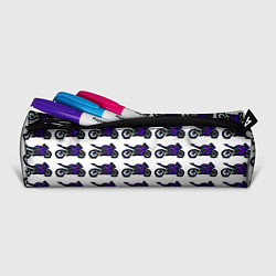 Пенал для ручек Motorcycle purple gloss, цвет: 3D-принт — фото 2