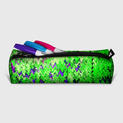 Пенал для ручек Ярко-зелёный стекающая абстаркция, цвет: 3D-принт — фото 2