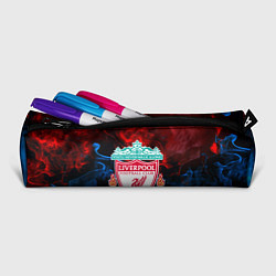 Пенал для ручек Liverpool огненный дым текстура, цвет: 3D-принт — фото 2