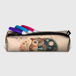 Пенал для ручек Сова разделенная на день и ночь абстракция, цвет: 3D-принт — фото 2
