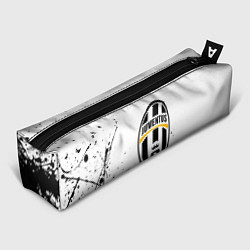 Пенал для ручек Ювентус черные краски всплеск, цвет: 3D-принт