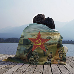 Плед флисовый Наступление советской армии, цвет: 3D-велсофт — фото 2