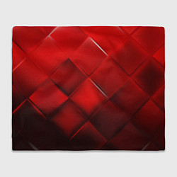 Плед флисовый Red squares, цвет: 3D-велсофт