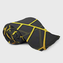 Плед флисовый Желтая сетка, цвет: 3D-велсофт — фото 2