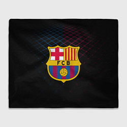 Плед флисовый FC Barcelona Lines, цвет: 3D-велсофт