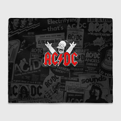 Плед флисовый AC DC - Homer Simpson, цвет: 3D-велсофт