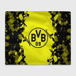 Плед флисовый FC Borussia Dortmund: Yellow & Black, цвет: 3D-велсофт