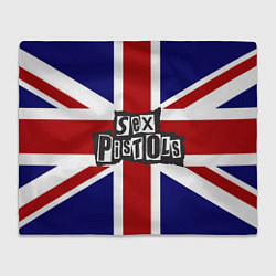 Плед флисовый Sex Pistols UK, цвет: 3D-велсофт