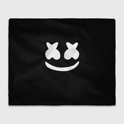 Плед флисовый Marshmello: Black Face, цвет: 3D-велсофт