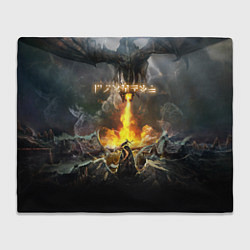 Плед флисовый TES: Dragon Flame, цвет: 3D-велсофт
