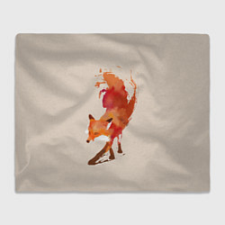 Плед флисовый Paint Fox, цвет: 3D-велсофт
