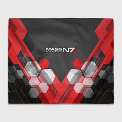 Плед флисовый Mass Effect: N7 Soldier, цвет: 3D-велсофт