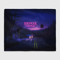 Плед флисовый Stranger Things: Neon Road, цвет: 3D-велсофт