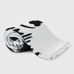 Плед флисовый MELLO BLACK x WHITE, цвет: 3D-велсофт — фото 2