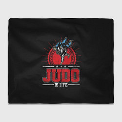Плед флисовый Judo is life, цвет: 3D-велсофт