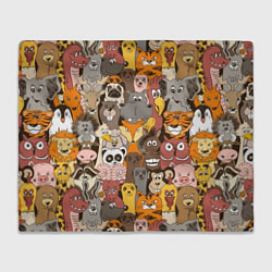 Плед флисовый Прикольные зверушки, цвет: 3D-велсофт