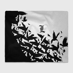 Плед флисовый L letter bird, цвет: 3D-велсофт