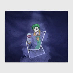 Плед флисовый Joker from cards, цвет: 3D-велсофт