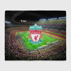 Плед флисовый FC Liverpool, цвет: 3D-велсофт