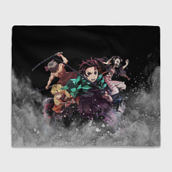 Плед флисовый KIMETSU NO YAIBA, цвет: 3D-велсофт