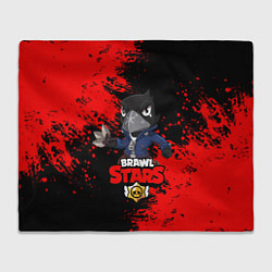 Плед флисовый Brawl Stars Crow, цвет: 3D-велсофт