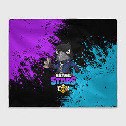 Плед флисовый Brawl Stars Crow, цвет: 3D-велсофт