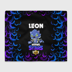 Плед флисовый Brawl stars leon оборотень, цвет: 3D-велсофт