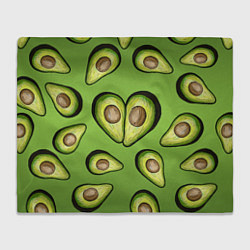 Плед флисовый Люблю авокадо, цвет: 3D-велсофт