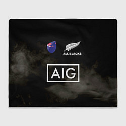 Плед флисовый ALL BLACKS, цвет: 3D-велсофт