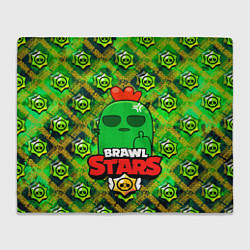 Плед флисовый Brawl Stars Spike, цвет: 3D-велсофт