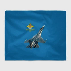 Плед флисовый ВВС, цвет: 3D-велсофт